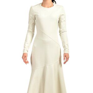 Scuderia Ferrari Women's "Interlock" Ivory Long Sleeve Dress US XS IT 38